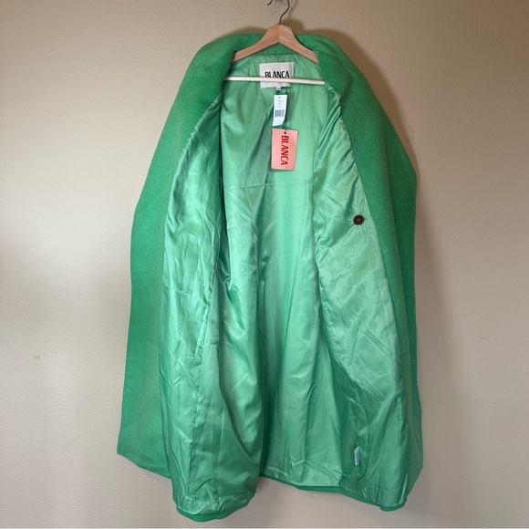 BLANCA Adeline Wool Blend Oversized Coat In Green NWT Size XS/S - Picture 3 of 8
